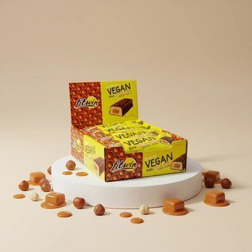 FitWin Vegan Bar, 12*50 грам - Карамель-фундук CN17194 фото