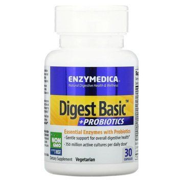 Enzymedica Digest Basic + Probiotics, 30 капсул CN7675 фото