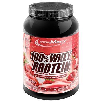 Ironmaxx 100% Whey Protein, 900 грам - Клубника CN1198-2 фото