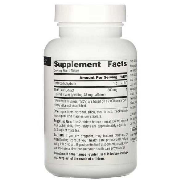 Source Naturals Yerba Mate 600 mg, 90 таблеток CN12669 фото