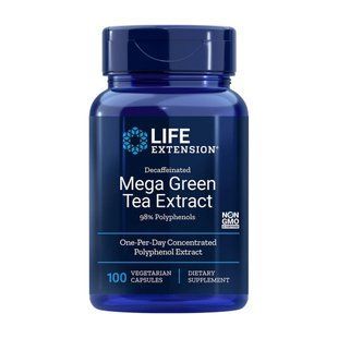 Life Extension Mega Green Tea Extract Decaffeinated, 100 вегакапсул CN14112 фото