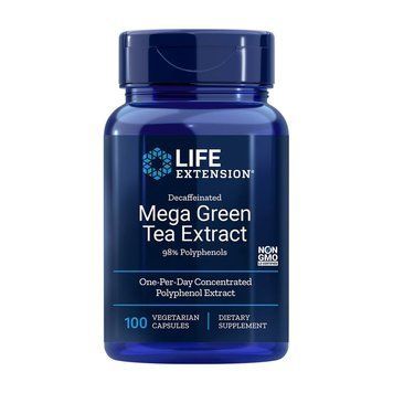 Life Extension Mega Green Tea Extract Decaffeinated, 100 вегакапсул CN14112 фото