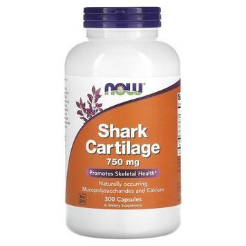 NOW Shark Cartilage 750 mg, 300 капсул CN14483 фото