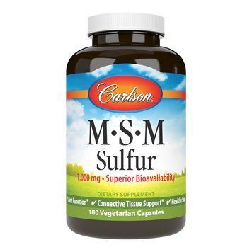 Carlson Labs MSM Sulfur 1000 mg, 180 вегакапсул CN8273 фото