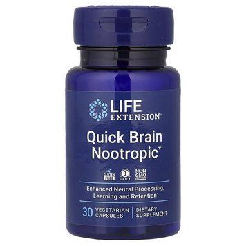 Life Extension Quick Brain Nootropic, 30 вегакапсул CN19947-1 фото