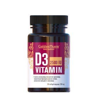 Golden Pharm Vitamin D3 90 капсул CN15568 фото
