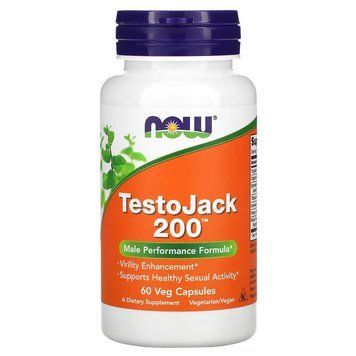 NOW Testo Jack 200, 60 вегакапсул CN11467 фото