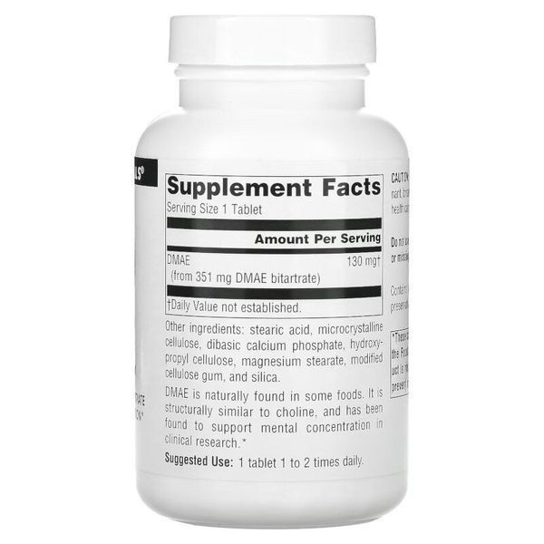 Source Naturals DMAE, 50 таблеток CN12592 фото