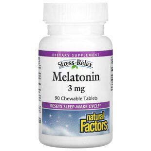 Natural Factors Melatonin 3 mg, 90 жувальних таблеток CN10315 фото