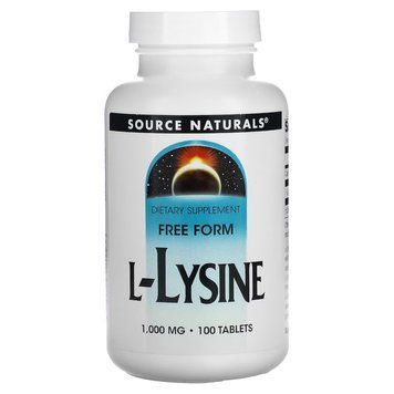 Source Naturals L-Lysine 1000 mg, 100 таблеток CN12070 фото