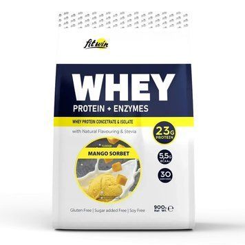 FitWin Whey Protein + Enzymes, 900 грамм - Манговый сорбет CN14872-8 фото