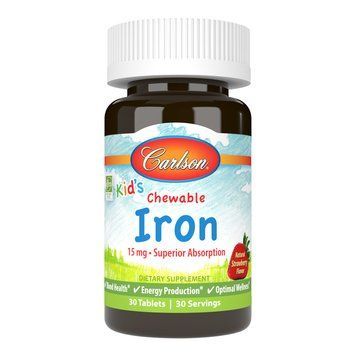 Carlson Labs Kid's Chewable Iron, 30 таблеток - Клубника CN10051-1 фото