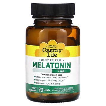 Country Life Melatonin 3 mg, 90 таблеток CN13282 фото
