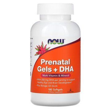 NOW Prenatal Gels with DHA, 180 капсул CN5849 фото
