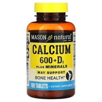 Mason Natural Calcium 600 mg, 100 таблеток E50EE51ACF2A фото
