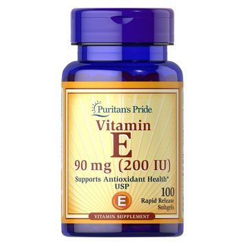 Puritan's Pride Vitamin E 200 IU (90 mg), 100 капсул CN13106 фото