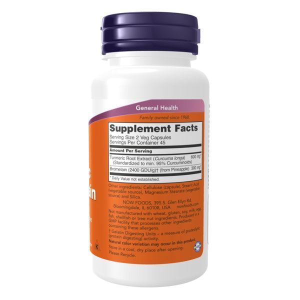 Turmeric & Bromelain - 90 vcaps 2022-10-2620 фото