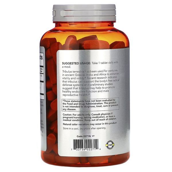 NOW Sports Tribulus 1000 mg, 180 таблеток CN719 фото