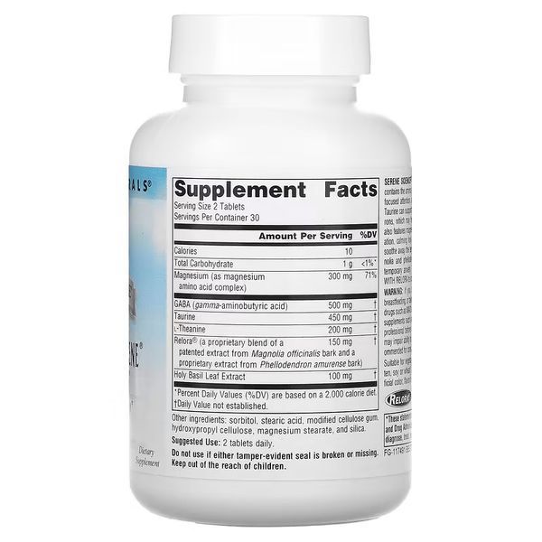 Source Naturals Serene Science Theanine Serene with Relora, 60 таблеток CN12079 фото