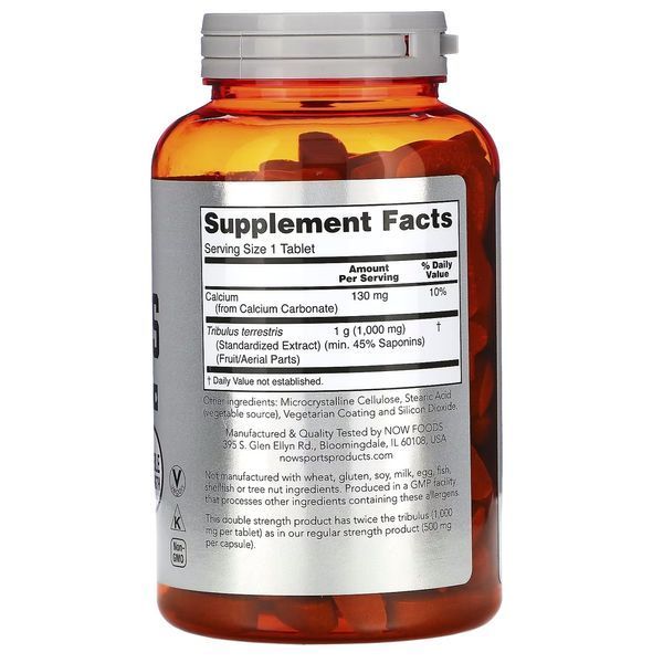 NOW Sports Tribulus 1000 mg, 180 таблеток CN719 фото