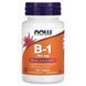 NOW Vitamin B1 100 mg, 100 таблеток CN13973 фото 1