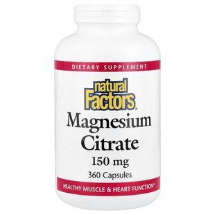 Natural Factors Magnesium Citrate 150 mg, 360 капсул CN16754 фото