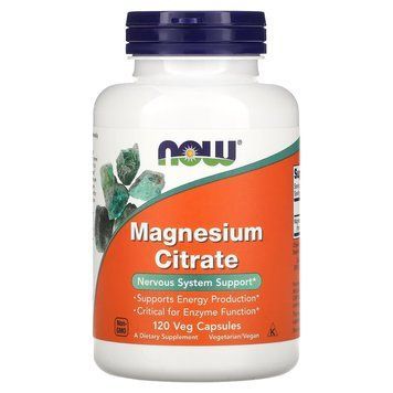 NOW Magnesium Citrate, 120 вегакапсул CN11376 фото