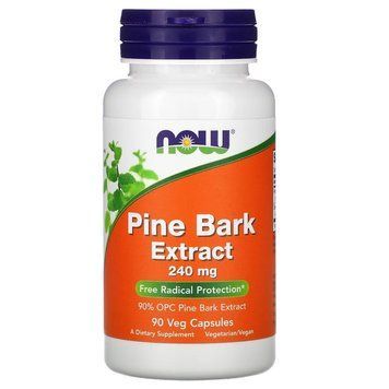 NOW Pine Bark Extract 240 mg, 90 вегакапсул CN11570 фото