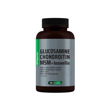 Sporter Glucosamine & Chondroitin + MSM + Boswellia, 120 таблеток CN15848 фото