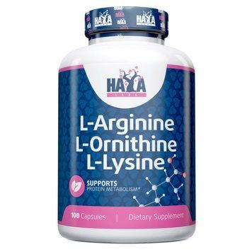 Haya Labs L-Arginine L-Ornithine L-Lysine, 100 капсул CN12034 фото