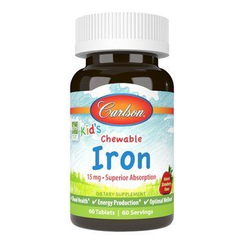 Carlson Labs Kid's Chewable Iron, 60 таблеток - Клубника CN10052-1 фото