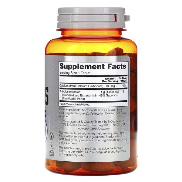 NOW Sports Tribulus 1000 mg, 90 таблеток CN720 фото