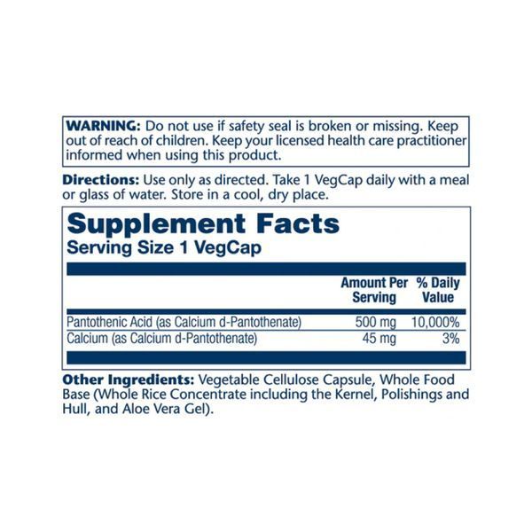 Pantothenic Acid 500mg - 100 veg caps 2023-10-3579 фото