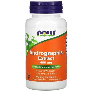 NOW Andrographis 400 mg, 90 вегакапсул CN9969 фото