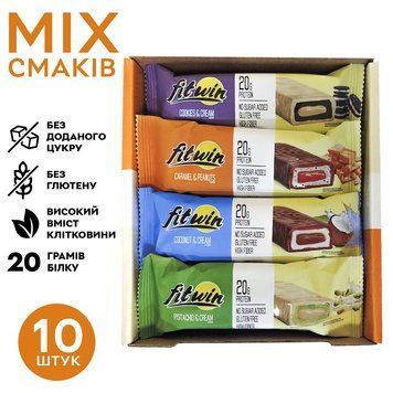 FitWin Protein Bar 33%, 12x60 грамм CN15143 фото