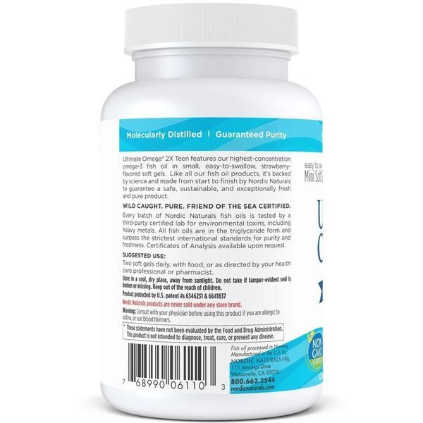 Nordic Naturals Ultimate Omega 2X Teen, 60 капсул CN6956 фото
