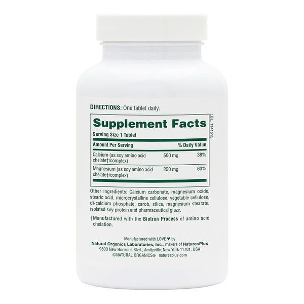Natures Plus Cal/Mag 500 mg/250 mg, 90 таблеток CN14299 фото