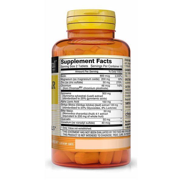 Mason Natural Blood Sugar Balance, 30 таблеток CN11220 фото