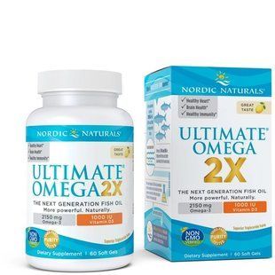 Nordic Naturals Ultimate Omega 2X with Vitamin D3, 60 капсул CN6957 фото
