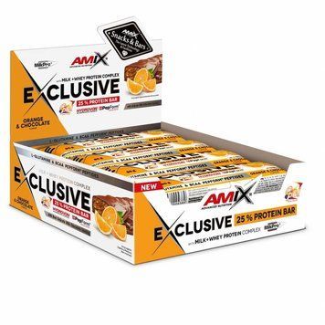 AMIX Exclusive Protein Bar, 12*85 грамм - Шоколад-апельсин CN15892-2 фото