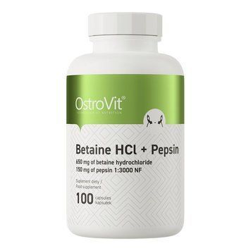 OstroVit Betaine HCl + Pepsin, 100 капсул CN15334 фото