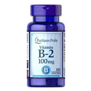 Puritan's Pride Vitamin B-2 100 mg, 100 таблеток CN13122 фото