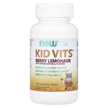NOW Kids Kid Vits, 120 жевательных таблеток - Ягодный лимонад CN16884-2 фото