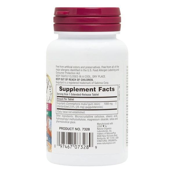 Natures Plus Herbal Actives Gugulipid, 30 таблеток CN14300 фото