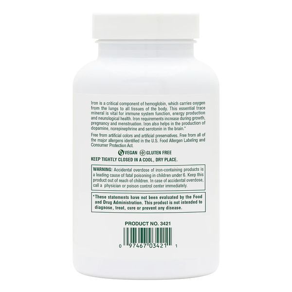 Natures Plus Chewable Iron, 90 таблеток CN11743 фото