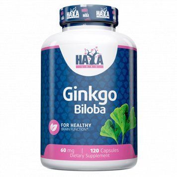 Haya Labs Ginkgo Biloba 60 mg, 120 таблеток CN10229 фото