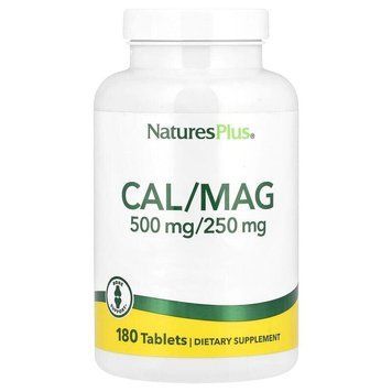 Natures Plus Cal/Mag 500 mg/250 mg, 180 таблеток CN17263 фото
