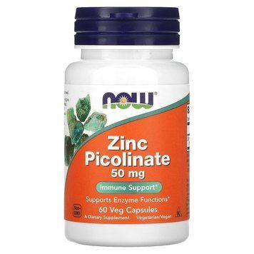 NOW Zinc Picolinate 50 mg, 60 вегакапсул CN13423 фото
