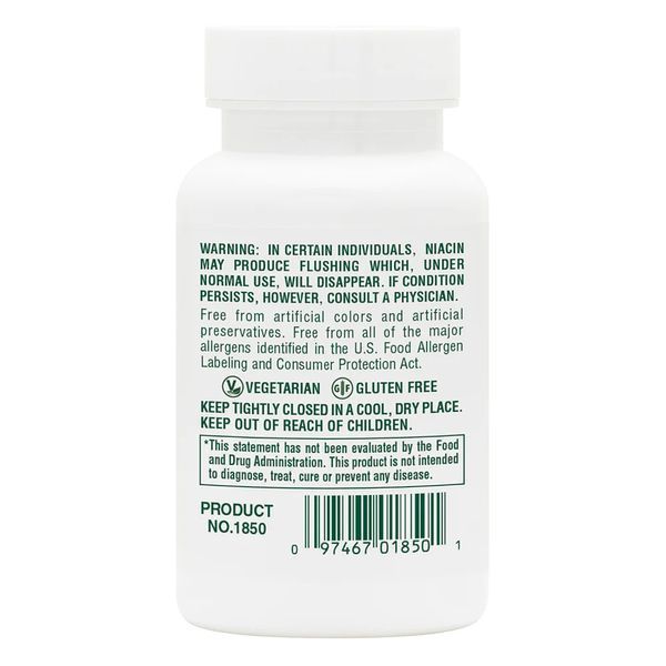 Natures Plus Niacin 100 mg, 90 таблеток CN11700 фото