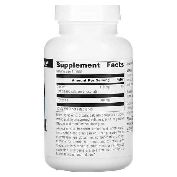 Source Naturals L-Tyrosine 500 mg, 100 таблеток CN13539 фото